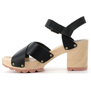 Sandales Kickers Wise Femme - Cuir Confortable Avec Boucle Et Talon Bloc