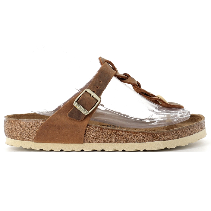 Damen tongs gizeh cuir gras braided habana 2025 sandale
