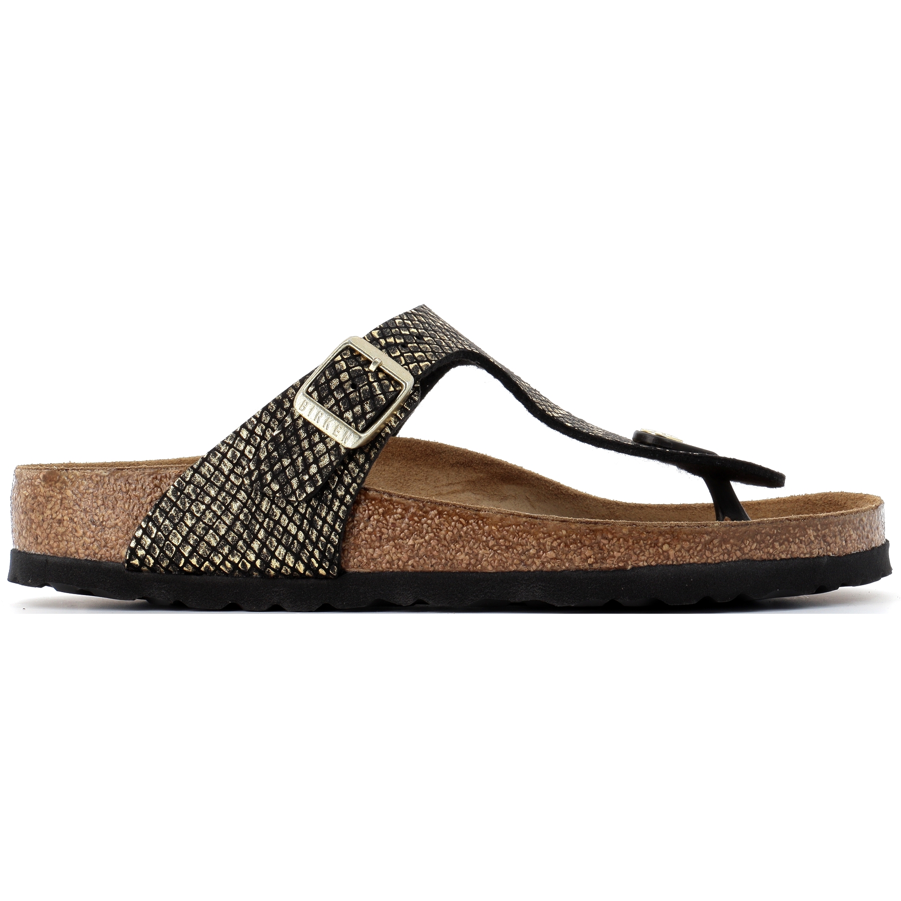 La Botte Rouge sandales et mules gizeh shiny noir femme Birkenstock