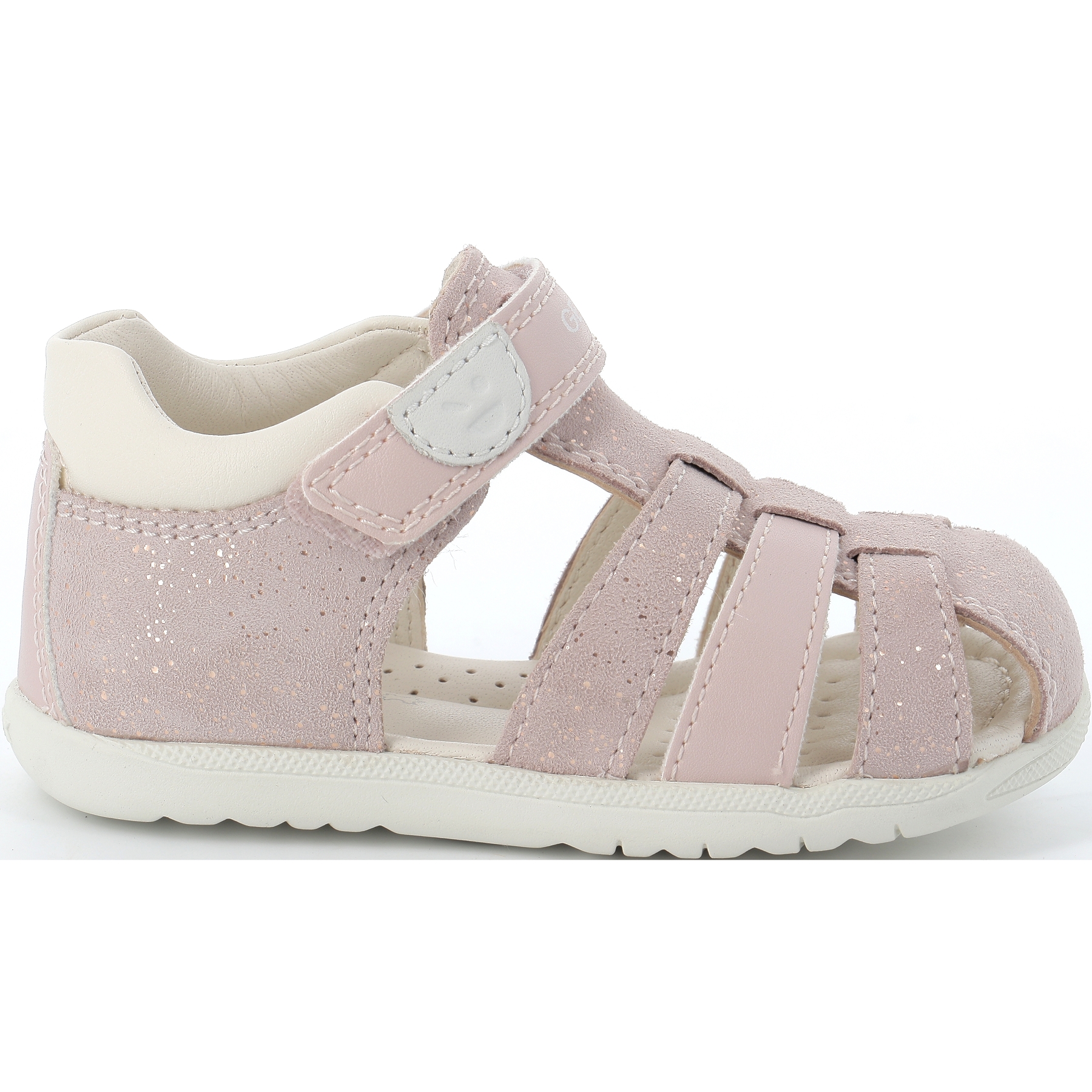 Geox® MACCHIA: Sandales à Scratch Beige Bébé Fille